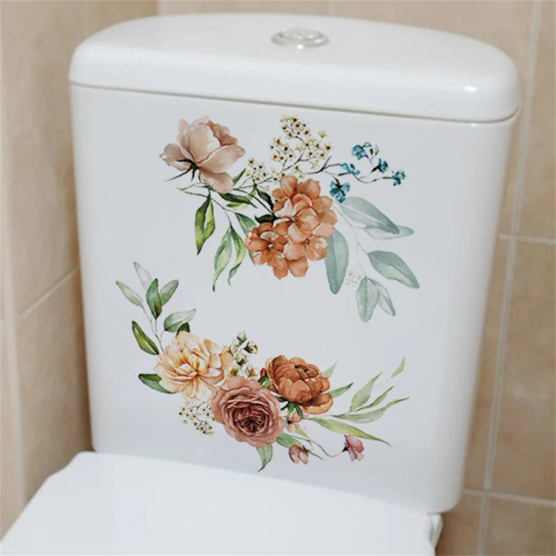 Description Picture 4 of itemBathroom Flowers Toilet Seat Lid Stickers Waterproof For Bathroom Wall Lids Art Decal 3D Wall Art Decoration For Room Decor