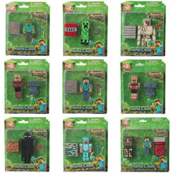 MineCrafts Steve Alex Zombie Villager Figure Model My World Puzzle Assembled Toy Doll Model Anime Figure Weapon Model Child Gift