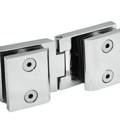 2pcs/1set Glass Door Hinges Single/Double Side Bracket for 5-8mm Glass 0.19"-0.31" Shower Screen Partition Glazing Cabinet Doors