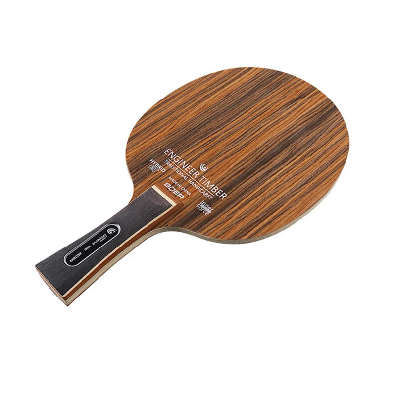 Description Picture 5 of itemTable Tennis Racket Bottom Plate 5 Ply Pong Blade Paddle Long Handle Ebony Dalbergia Table Tennis Paddle Blade Bat Blade