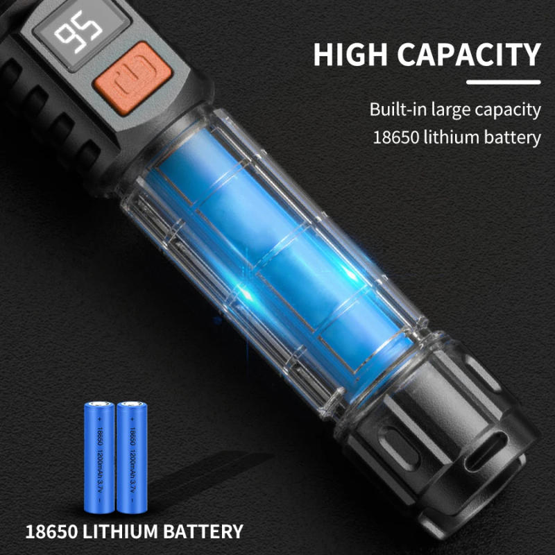 Description Picture 6 of itemHigh-power White Laser LED Flashlight Ultra Strong Light Tactical Flashlight Outdoor Waterproof Searchlight Camping Torch