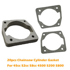 20pcs Chainsaw Cylinder Gasket for 45 52 45cc 52cc 58cc Brush Cutter 4500 5200 5800 Grass Trimmer Cylinder Gasket