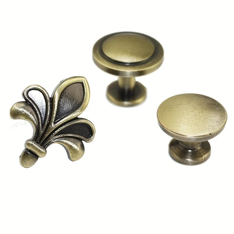 Description Picture 2 of itemAntique Spear Point Decorative Desk Drawer Handles Retro Bedroom Furniture Cabinet Pulls Woodworking Metal Door Knobs Handles