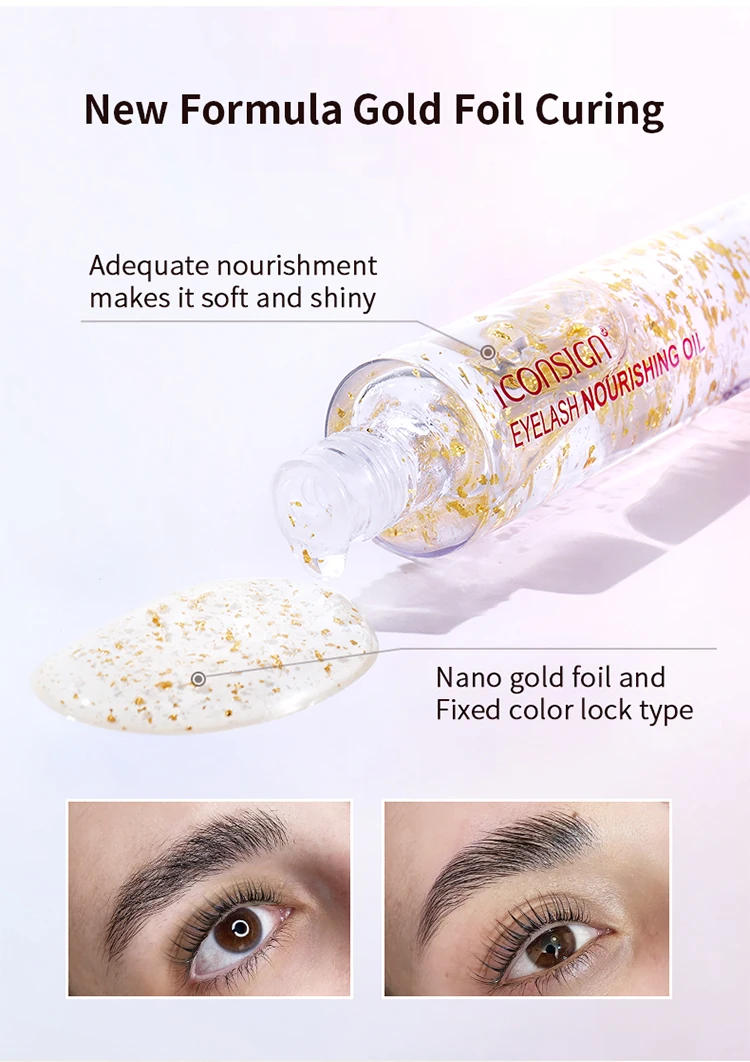 Description Picture 4 of itemICONSIGN Eyelashes and Eyebrows Nourishing Gold Essential Oil Mascra Serum Lift Enhancer Longer Coating Thicker Hair Damage Care