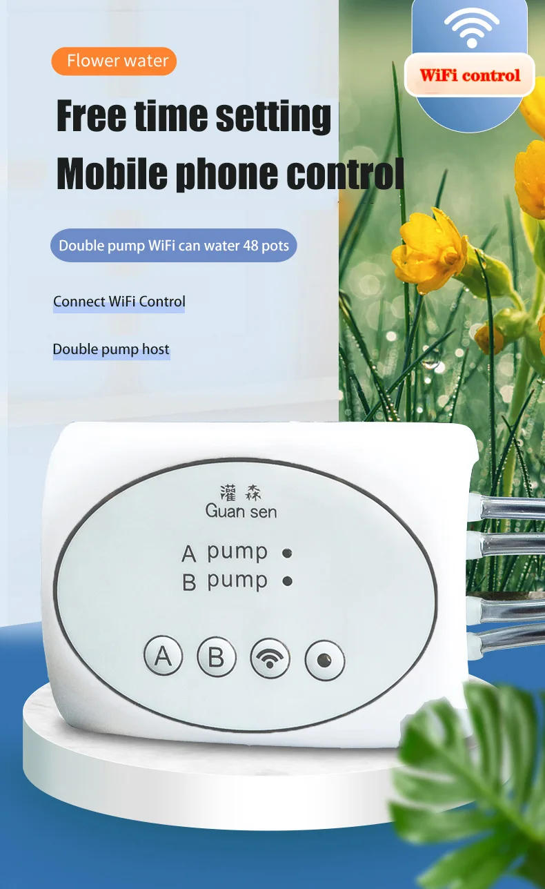 Description Picture 2 of itemWiFi Smart Garden Irrigation Controller Plant Automatic Drip Irrigation System Kit Mobile Phone Control Watering Timer Device