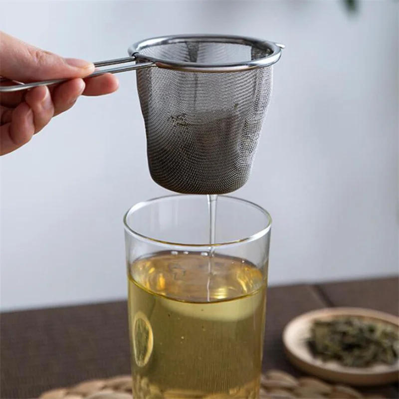 Description Picture 5 of itemTea Infuser With Handle Fine Mesh Reusable Tea Leaf Strainer Coffee Flour Filter Handheld Sieve for Teapot Kitchen Accessories