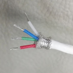 Telflon Silver-plated Wire 4-core Shielded Cable Usb Sgnal Line High Temperature Resistance for Machine Internal Connection