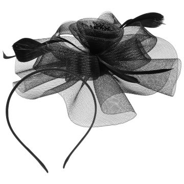 Flowers and Stamens Fascinators for Women Tea Party Headband Wedding Bride Headdress Mesh Banquet Caps