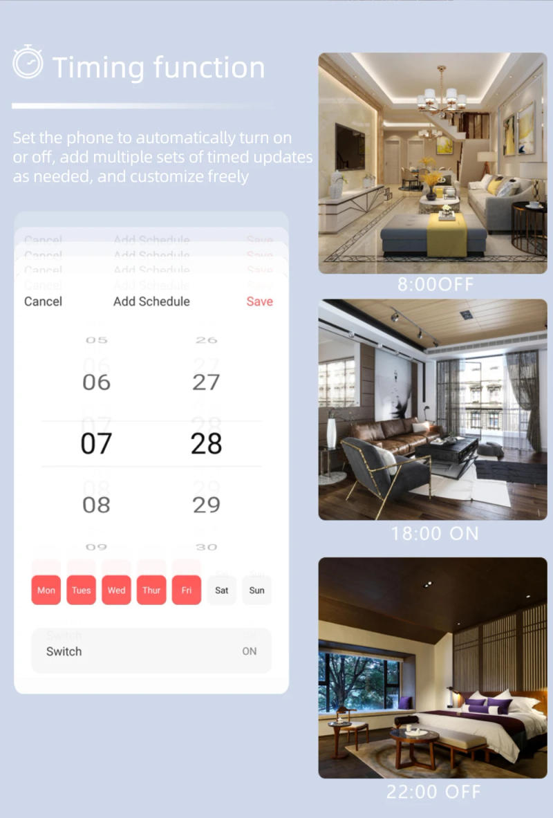 Description Picture 4 of itemCORUI Tuya ZigBee WiFi Smart Dimmer Switch Module Breaker Alexa Alice Google Home Voice Timing Light Switch For Smart Life