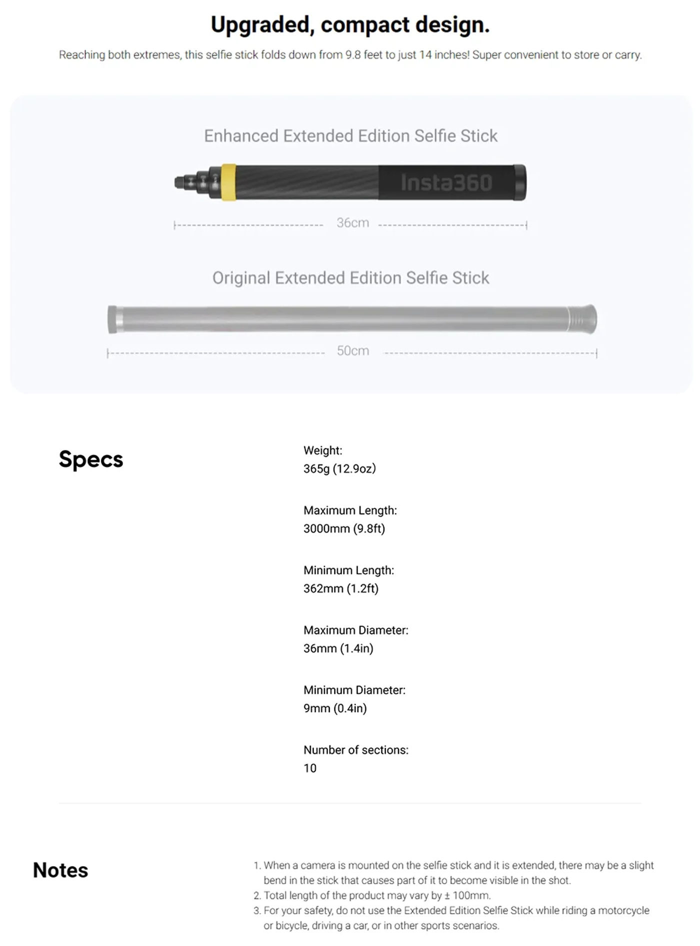 Description Picture 4 of itemOfficial & Original Insta360 3m Extended Edition Selfie Stick, Get stunning aerial shots with the flick of your wrist.
