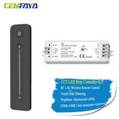 2.4G V2 Smart Led Controller DC 12V 24V 2CH Dimmer CCT Dual White Strip Brightness Adjustment Wireless RF Dimming Remote Control