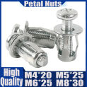 5/10Pcs M4 M5 M6 M8 Petal Rivets Nut Expansion Clamp Petal ShapeBolt Hollow  Metal Rivet Nut Wall Plate Fixing Nuts Pop Screws