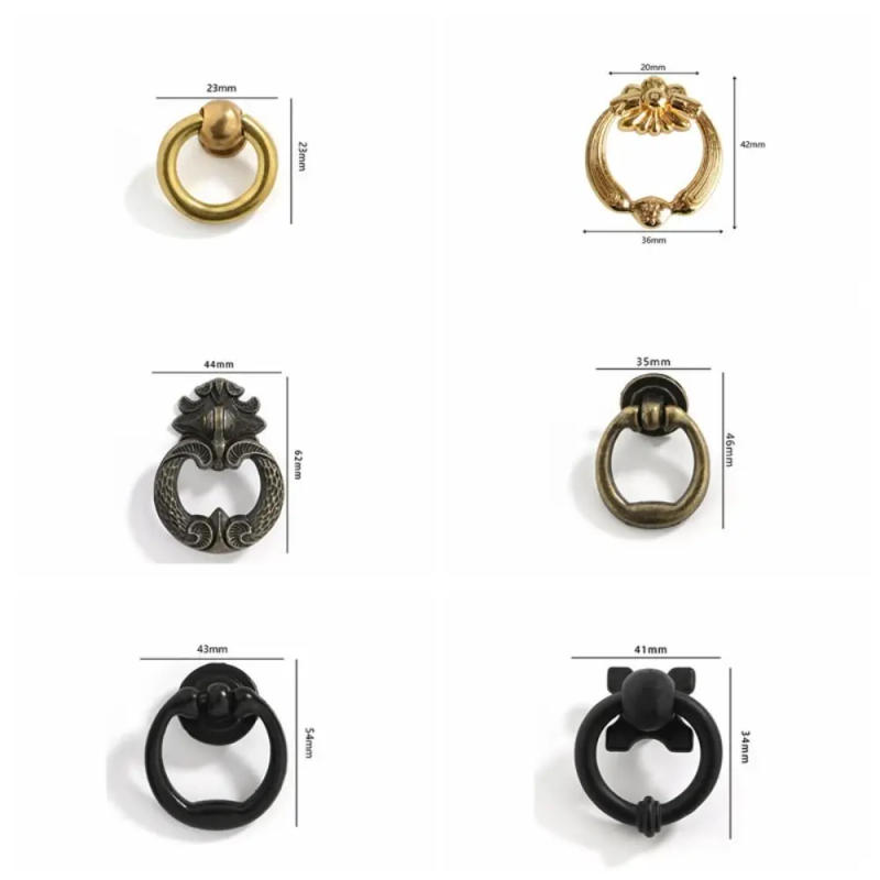 Description Picture 3 of itemZinc Alloy Vintage Door Handle Black/golden/bronze Easy To Install Antique Kitchen Knobs Single Hole Cabinet Drawer Accessories