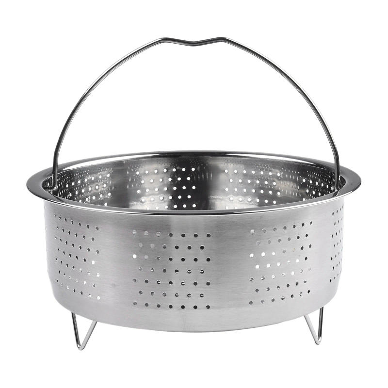 Description Picture 6 of itemSteamer Basket Steamer Pot Bar Dining For Pressure Cooker Steam Basket Silver Stainless Steel Home Silicone Handle