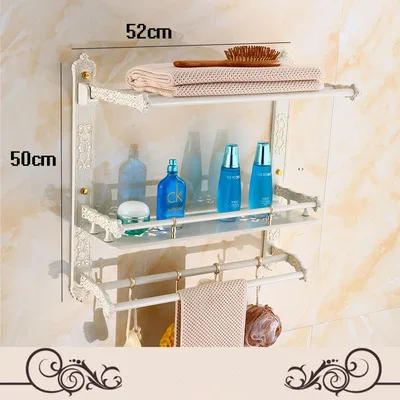 Description Picture 5 of itemBathroom Accessories Set Bathroom Shelf,Towel Rack,Paper holder,Toilet Brush Holder,hooks Carved Aluminum Bath Hardware Sets
