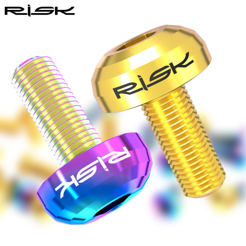 Description Picture 6 of itemRISK 2pcs Bike Bottle Holder Screw Titanium Alloy MTB Bicycle M5x12 Cage Bolts Fixing Air Pump Bracket Screws For Cycling Repair