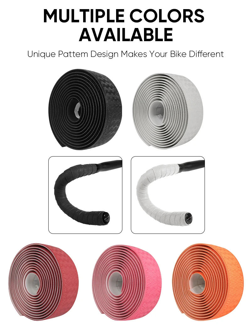 Description Picture 5 of itemBUCKLOS Road Bike Tapes Speed Racing Bicycle Bar Tape Handlebar Wrapper Anti-Slip Shock Absorbing Handles Ribbon for Gravel Bike