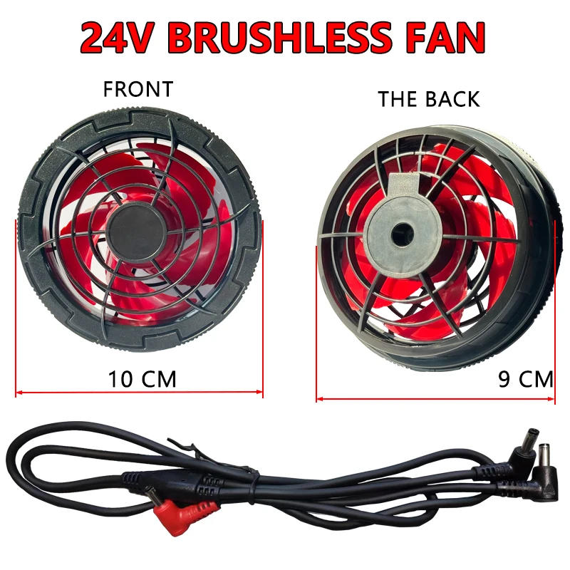 Description Picture 6 of itemMen Outdoor Summer USB Electric Fan Cooling Jackets New generation 19 24V Air Conditioning Fan With Cable Air Conditioner Fan