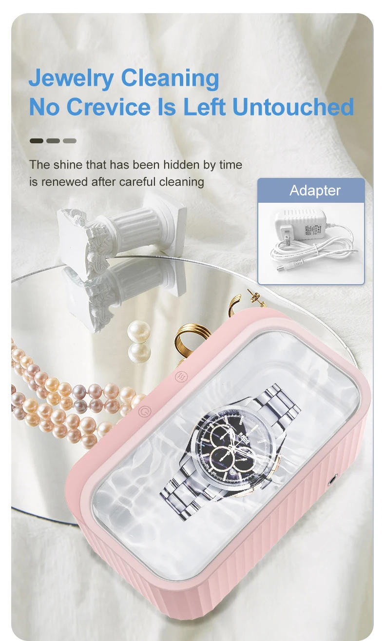 Description Picture 6 of itemUltrasonic Cleaning Machine Portable Sonicator Bath Vibration Cleaner Washing For Watches Glasses Denture Teeth Jewelry Parts