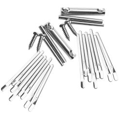 2 Sets Thumb Piano Shrapnel Keys -keys 8 Chromatic Scale Pianos Portable Instrument Finger Small Kalimba Metal DIY 8-Keys