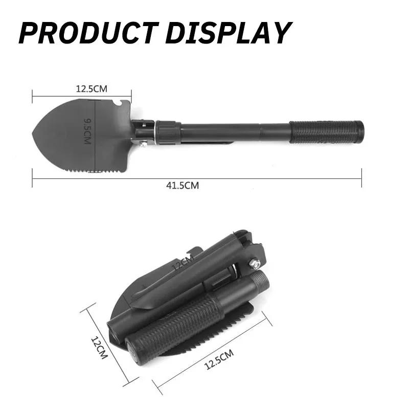 Description Picture 3 of item1PC Engineer Shovel Military Shovel Outdoor Multifunctional Folding Military Shovel Vehicle Camping Fishing Shovel Pickaxe