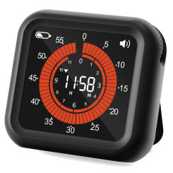 MeesMeek Rechargeable Visual Timer Kitchen Timer Manual Countdown Mechanical Cooking Timer Cooking Shower Study Stopwatch Timer