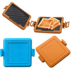 Microwave Sandwich Maker Time Saving Microwavable Toast Maker Microwave Square Panini Maker for Dessert Sandwiches Breakfast