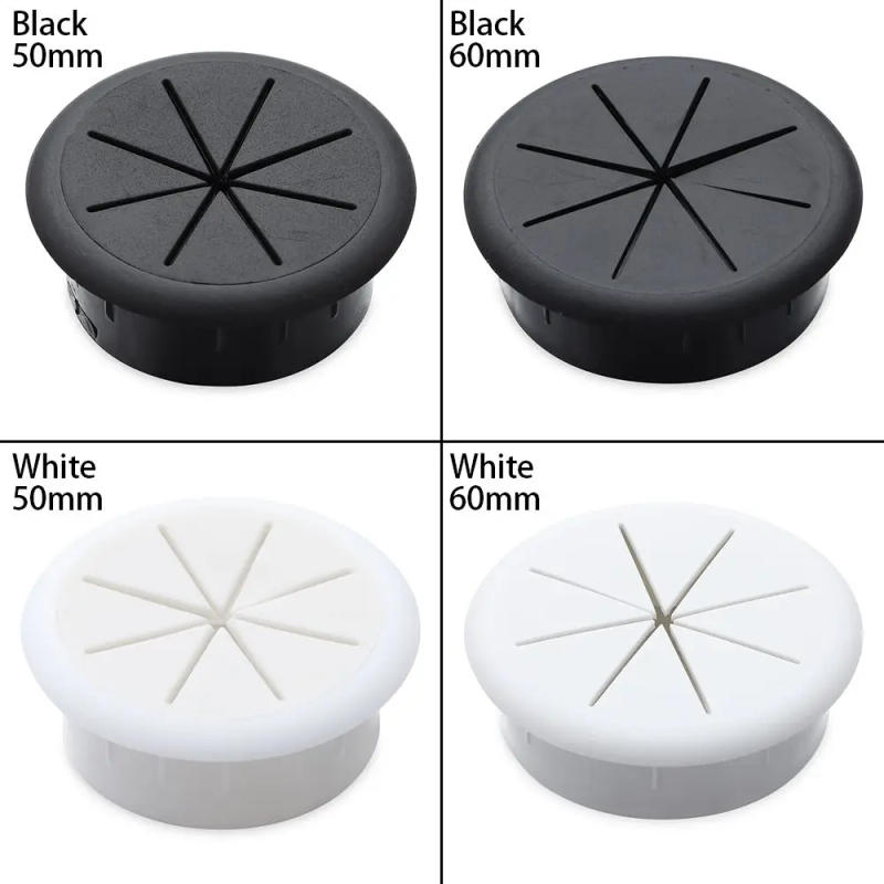 Description Picture 3 of item1Pcs Desktop Cord Grommet Wire Organizer Cable Hole Cover for Office Furniture Cable Passing Eight Petal Threading Box Cover