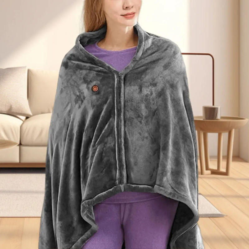 Description Picture 4 of itemUSB Electric Heated Blanket 3 Heating Levels Fleece Heated Blanket Portable Heated Blanket Cape Quickly Heated Cape Pad