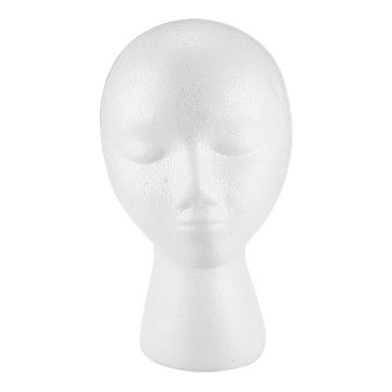 6X Foam Mannequin Wig Head Display Hat Cap Wig Holder White Foam Head