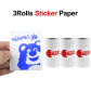 3 Blue Image Sticker
