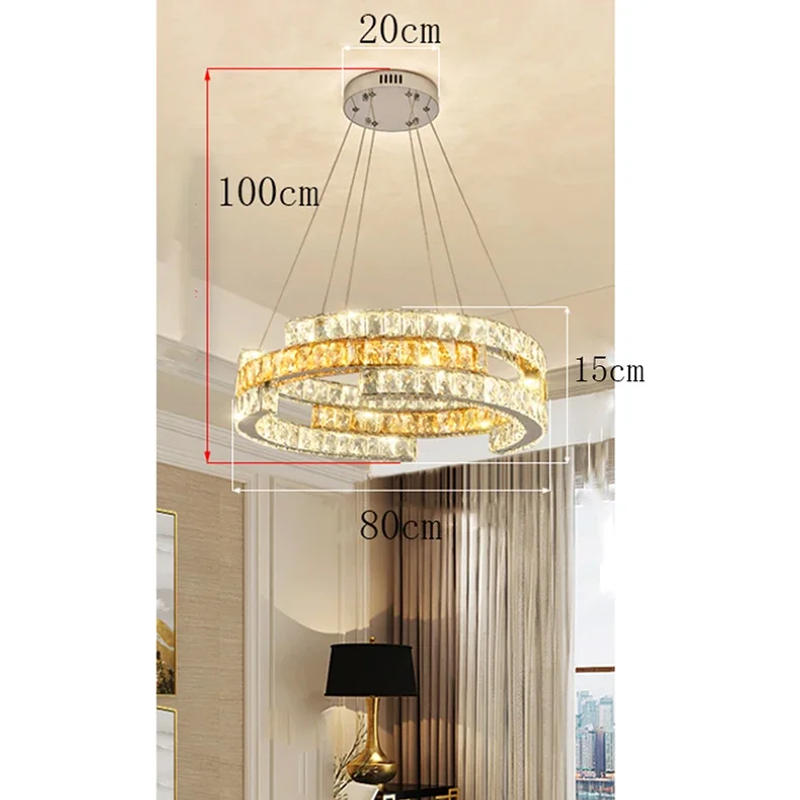 Description Picture 4 of itemhome decorationPendant lights, luxury crystal living room chandelier, dining room Pendant lamp, ceiling light, indoor lighting