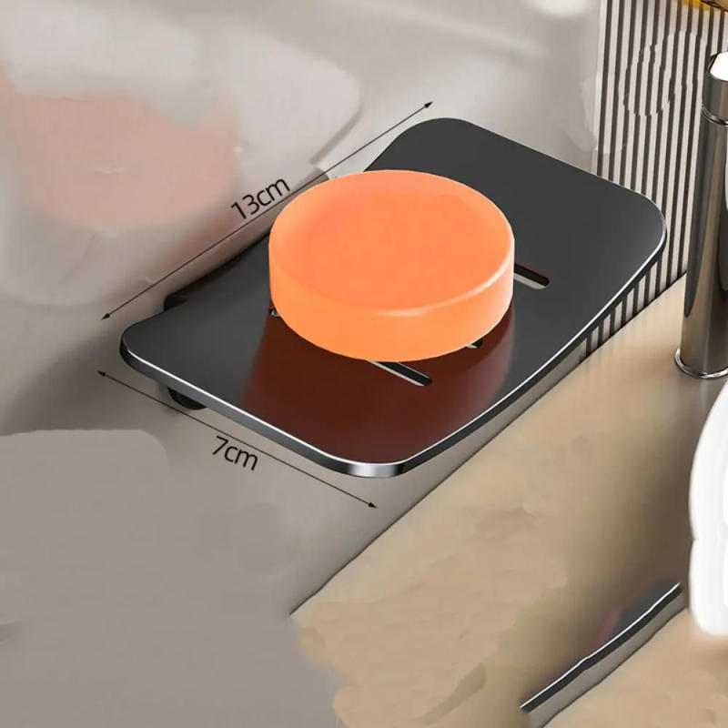 Description Picture 3 of itemUseful Wall Mounted Soap Dish Metal Drainable Soap Box Storage Rack Bathroom Kitchen Sink Organizer