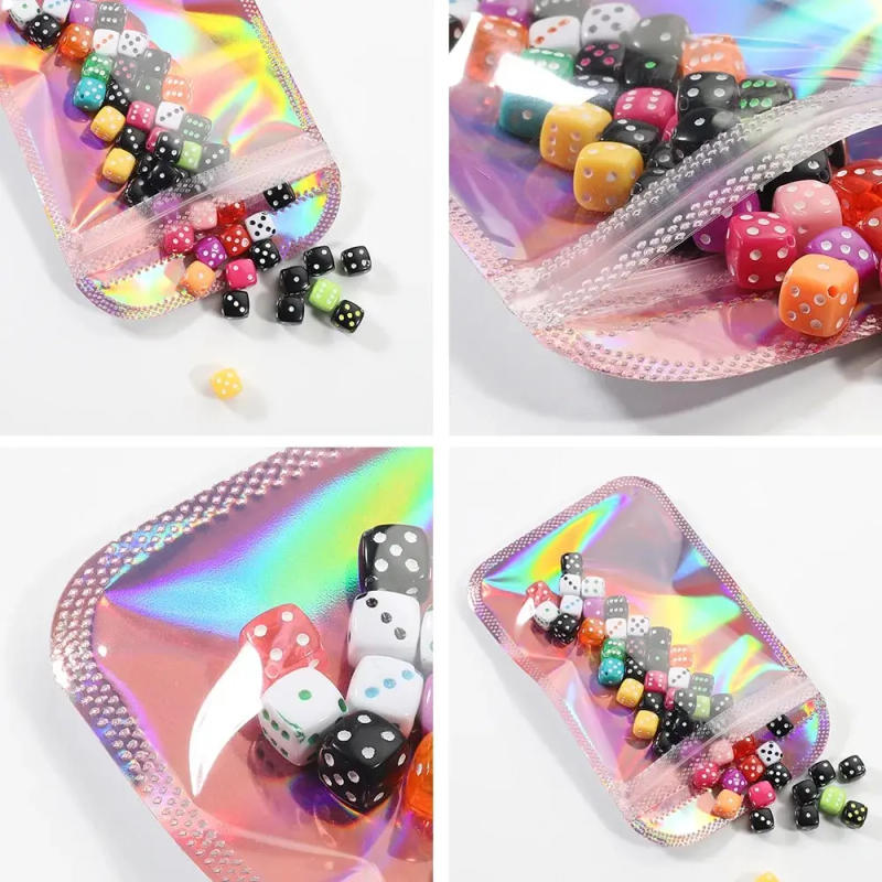 Description Picture 3 of item100PC Colorful Laser Packaging, Self Sealing Bag, Necklae, Earrings, Jewelry Packaging Bag, Chain Clip Bag, Phone Case