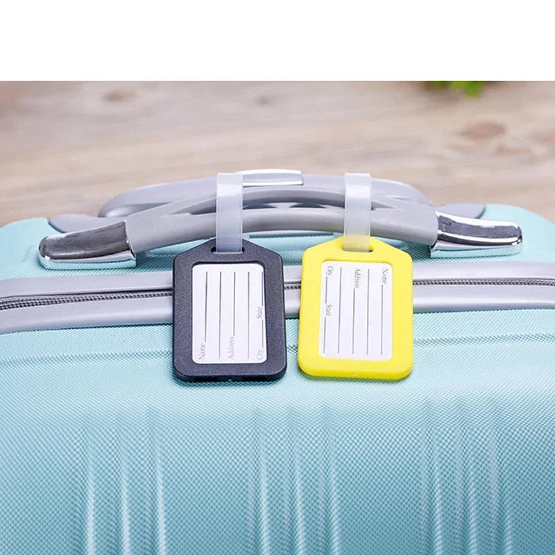 Description Picture 2 of itemDIY 1pc Luggage Tags Suitcase Label Plastic Bag Travel Tag Name Address ID Label Baggage Holder Garment Tags Accessories