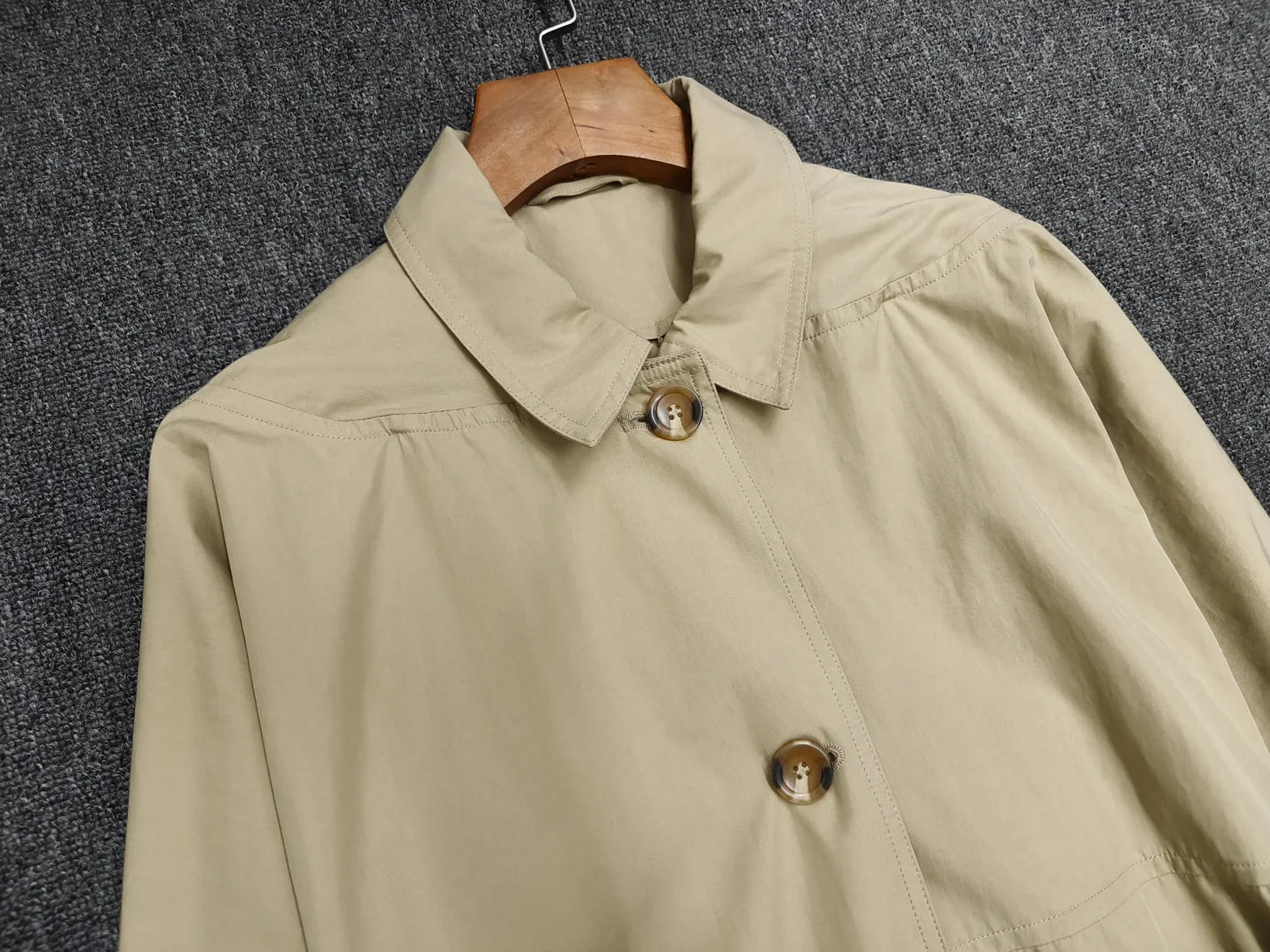 Description Picture 4 of itemLUXURY TT@ Trench Coat Women's 2024 Spring and Winter New Style High-end Single Breasted Waistband Long Jacket