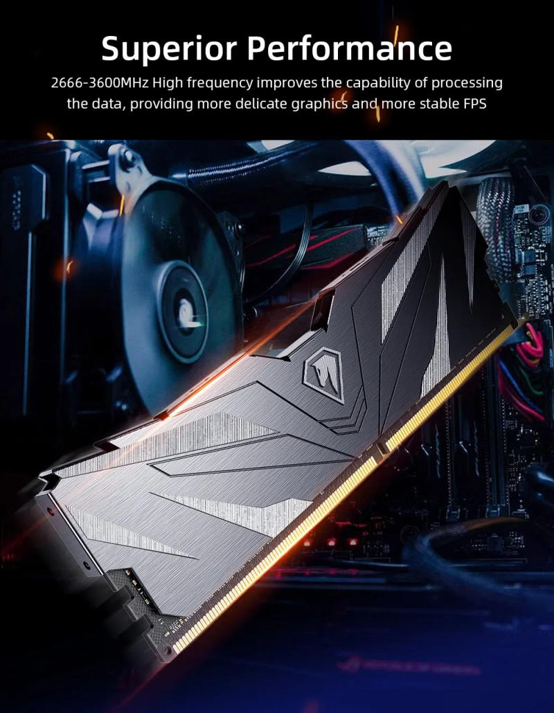 Description Picture 3 of itemNetac DDR4 RAM memory XMP2.0 3600MHz 3200MHz 32GB 16GB for diy gaming computer Rams support Intel AMD Motherboard 1.35V