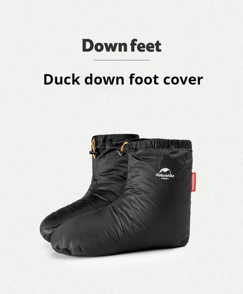 Description Picture 3 of itemNaturehike Duck Down Foot Cover Ultralight Waterproof 650FP Outdoor Camping Warm Winter Shoes Soft Slippers Socks Hiking
