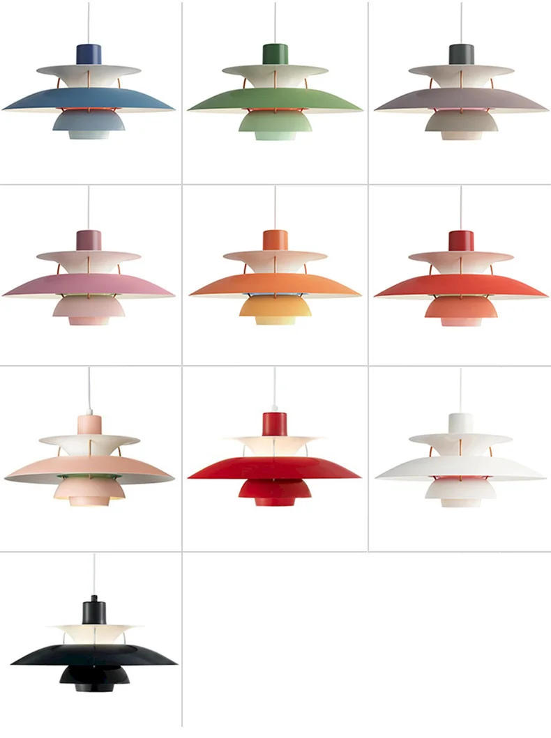 Description Picture 6 of itemModern Dish-shaped Pendant Lights Nordic Chandelier Umbrella Led Hanging Lamp Dining Room Bedroom Bar Kitchen UFO Droplight