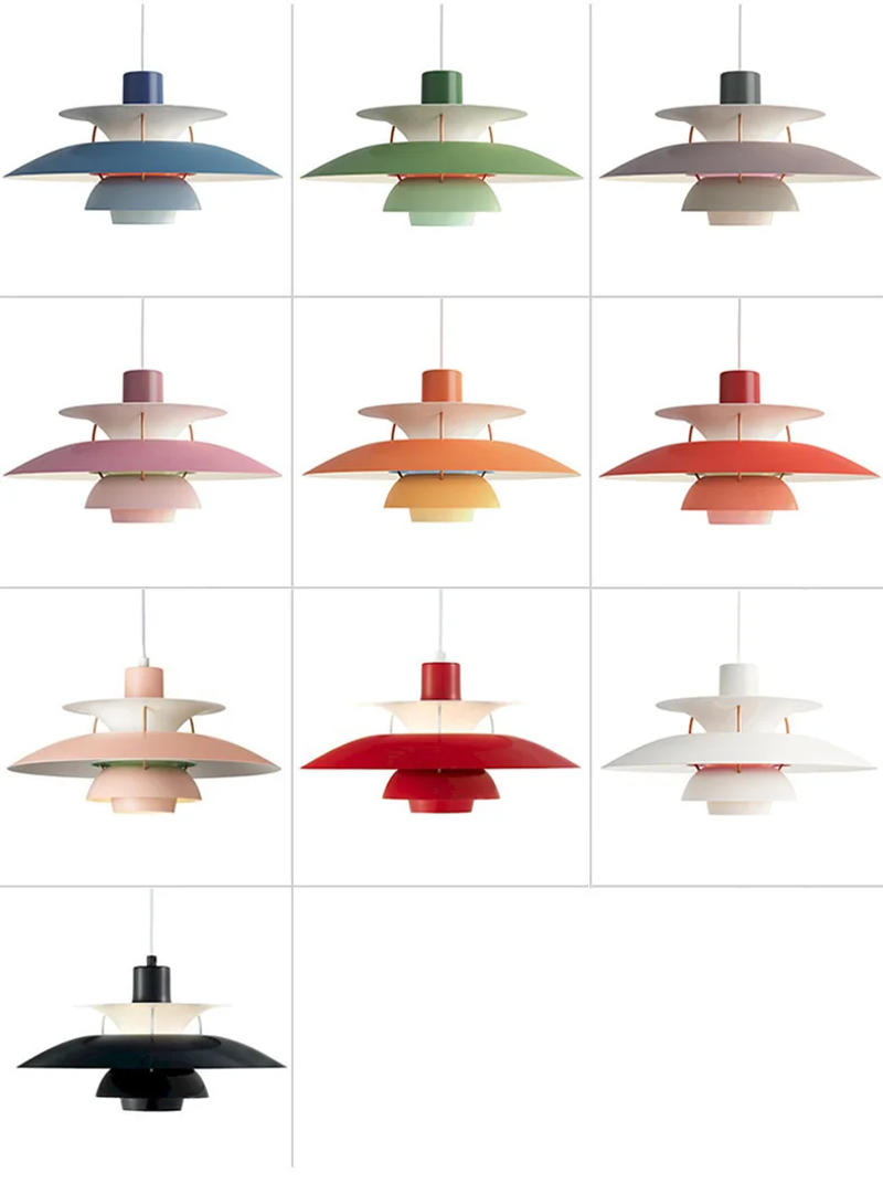 Description Picture 6 of itemModern Dish-shaped Pendant Lights Nordic Chandelier Umbrella Led Hanging Lamp Dining Room Bedroom Bar Kitchen UFO Droplight
