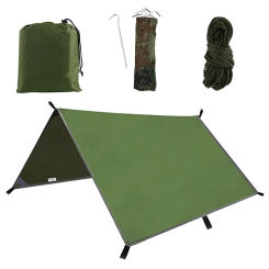 3x3m Car Side Awning Outdoor Camping Tent Tarp Waterproof Picnic Mat with Carrying Bag RainTarp Hammock Canopy Shade Sun Shelter