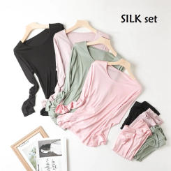 silk long johns womens winter clothing thermal underwear sets for women lingerie set inner wear clothes thermo shirt woman sexy