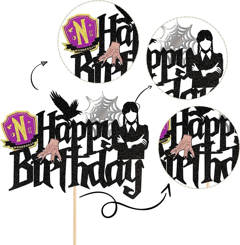 Description Picture 5 of itemHalloween Cake Topper Ghost Hand Castle Spider web Kids Happy Birthday Wedding Party Baby Shower Baking Cake Dessert DIY Decor