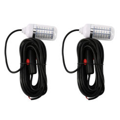 2PCS 12V LED Green Underwater Submersible Night Fishing Light Crappie Squid Boat Fishing Light Durable Easy Install Easy To Use