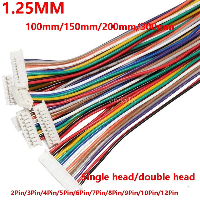 Description Picture 3 of item10PCS JST 1.25mm Pitch Female Socket Terminal Plug Wire Connector 2 3 4 5 6 7 8 Pin 10CM/20CM/30CM 28AWG Electronic Wires Cable