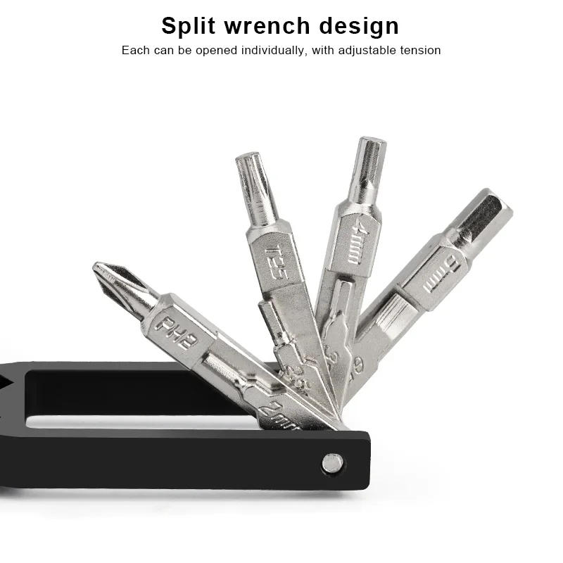Description Picture 6 of itemRIDERACE Bicycle Hex Spoke Wrench Foldable Multi Function Repair Tool Kit MTB Chain Cutter Mountain Road Cycle Bike Screwdriver