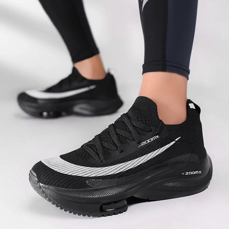 Description Picture 4 of itemOriginal Sneakers Men Mesh Breathable Comfortable Lace-up Flat Outdoor Running Shoes Luxury Design Trendy Tennis Shoes for Women