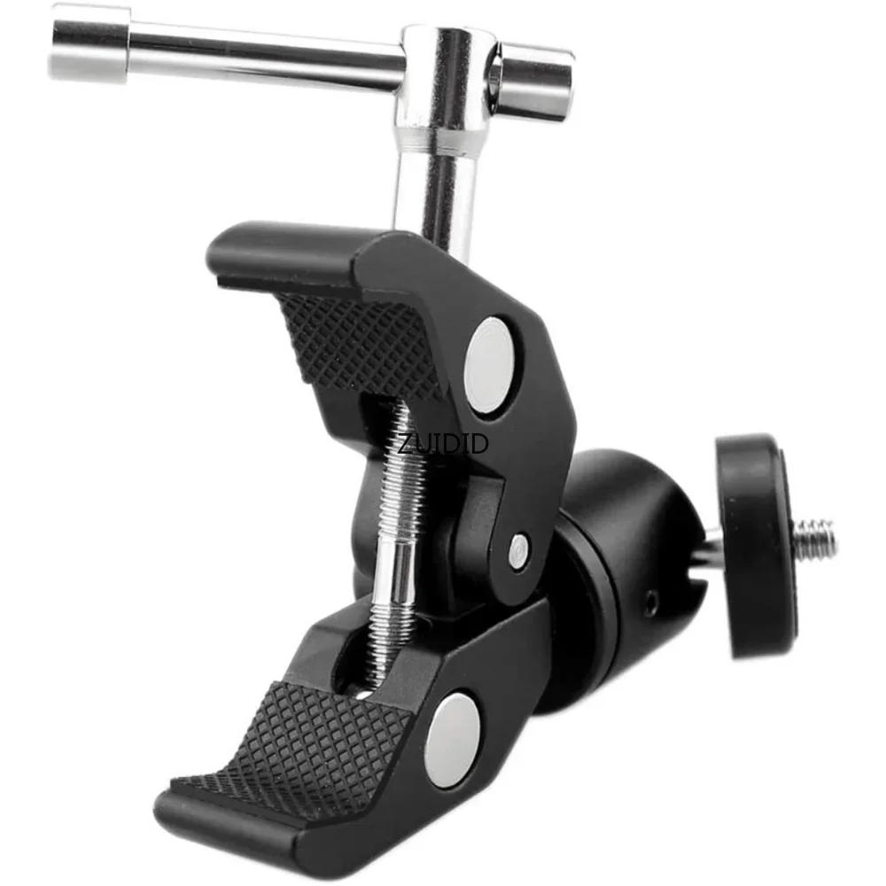 Description Picture 3 of itemCrab Claw Clamp Tongs Pliers Clip Bracket for Camera Tripod Monopod Studio Flash Bracket Tripod Arm Camera Accessories