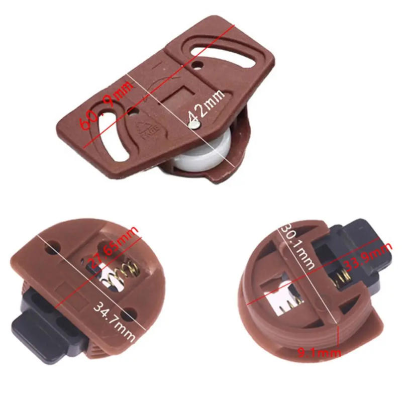 Description Picture 5 of item1Pair Gear Circuit Board Window Door Roller Furniture Hardware Cabinet Wardrobe Runner Wheels Plastic Indoor Panel Kit