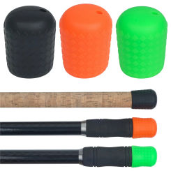 3Pcs Fishing Rod Butt Cushion Fishing pole Protector Cover Sleeves Fishing Rod Protective Case Cap End Rod Holder Fishing tackle
